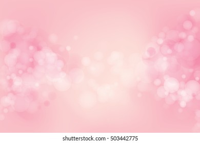 Vector abstract pink light bokeh background.