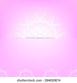 Vector Abstract Pink Ornamental Background. Abstract Pink Pattern.