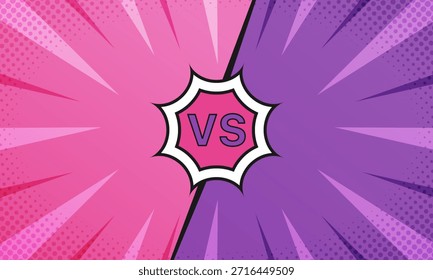Vektorabstrakter rosafarbener violetter Hintergrund in Comic-Style-Showdown