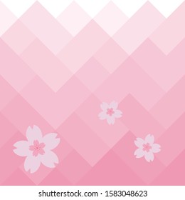 Vector abstract pink sakura background mosaic and gradation