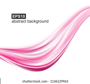 Vector abstract pink waves background. 
