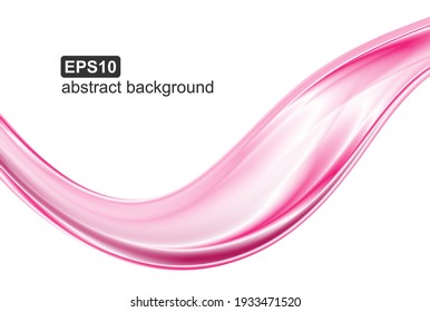 Vector abstract pink waves background.