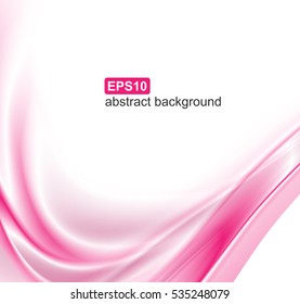 Vector abstract pink waves background. vector smoke