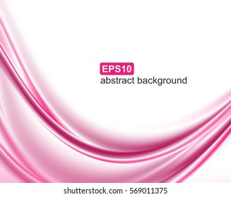 Vector abstract pink waves background