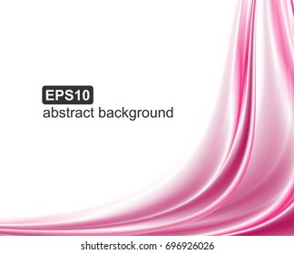 Vector abstract pink waves background