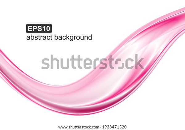 Vector Abstract Pink Waves Background Stock Vector Royalty Free