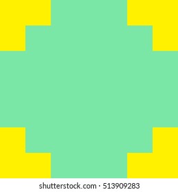 Vector abstract pixel art frame background template
