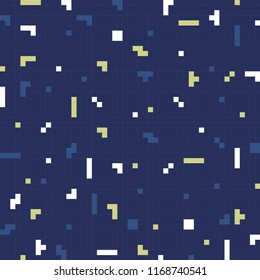 Vector abstract pixel art pattern background template