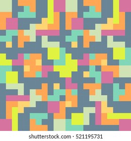 Vector Abstract Pixel Art Pattern Background Template