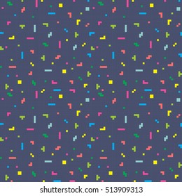 Vector Abstract Pixel Art Seamless Pattern Background Template
