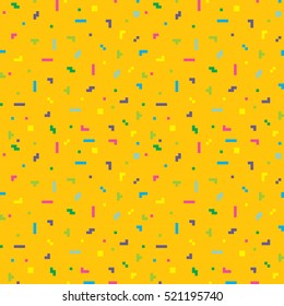 Vector abstract pixel art seamless pattern background template