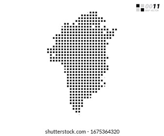 Vektorillustration abstraktes Pixel schwarz von Grönland Karte. Organisiert in Schichten für einfache Bearbeitung.