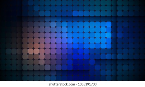 Vector abstract pixel or geometric pattern background. Illustration of squares with color blue blurred gradient background. Vector multicolor mosaic or rectangular background design for wallpaper