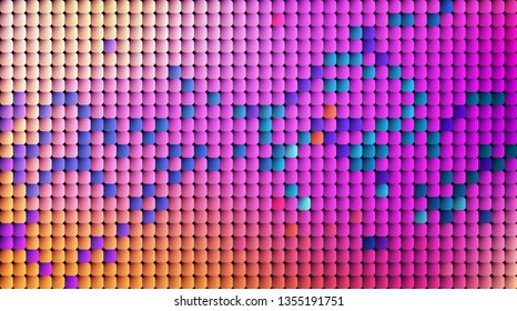 Vector abstract pixel or geometric pattern background. Illustration of squares with color blue blurred gradient background. Vector multicolor mosaic or rectangular background design for wallpaper