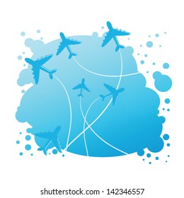 Vector abstract planes. easy editable separated layers in vector file.