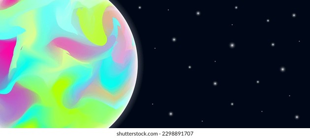 vector abstract planet banner, background design