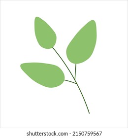 Vector abstract plant leaves illustration