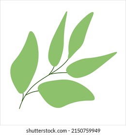 Vector abstract plant leaves illustration