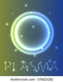 Vector abstract plasma rings