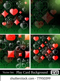 the vector abstract play card background set eps 10