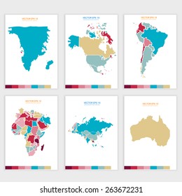 Vector Abstract political map. World map connection illustration