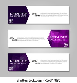 Vector abstract poly banner web template.