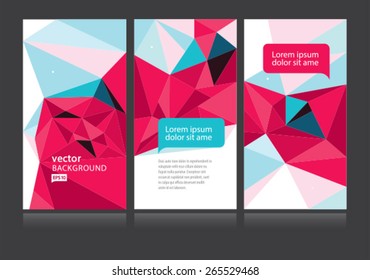 Vector Abstract Poly Geometric Background Set
