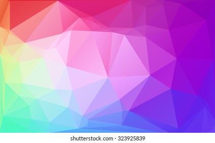 Vector abstract polygonal background - pink, purple