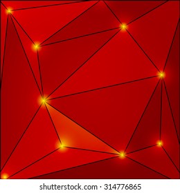 Vector abstract polygonal background stylized azure star sequence