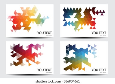 Vector abstract polygonal backgrounds collection