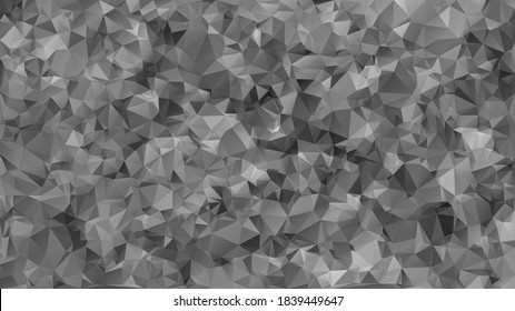 Fondo poligonal abstracto vectorial en blanco y negro. Muchos triángulos de gradiente gris