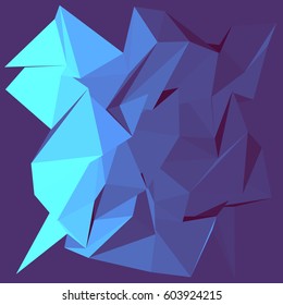 Vector abstract polygonal blue background