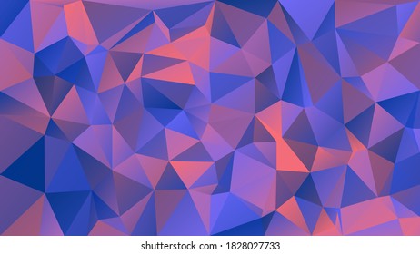 Vector abstract polygonal blue and  orange background