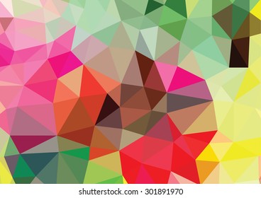 Vector abstract polygonal colorful background