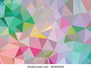 Vector abstract polygonal colorful background