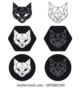 Vector Abstract Polygonal Geometric Cat