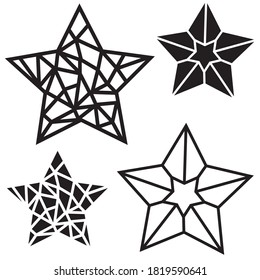 Vector abstract polygonal geometric christmas symbol. Star.