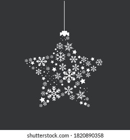 Vector abstract polygonal geometric christmas symbol.
