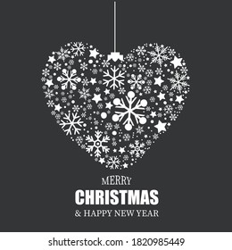 Vector abstract polygonal geometric christmas symbol.
