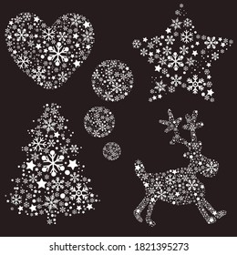 Vector abstract polygonal geometric christmas symbol.