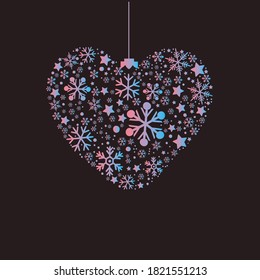 Vector abstract polygonal geometric christmas symbol.	