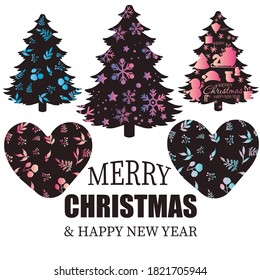 Vector abstract polygonal geometric christmas symbol. 