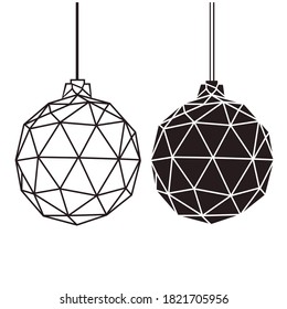 Símbolo abstracto de navidad geométrica poligonal vectorial. 