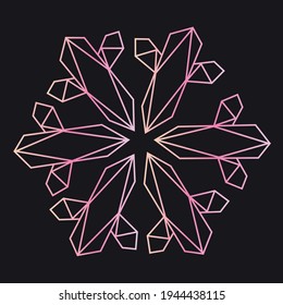 Vector abstract polygonal geometric Christmas symbol.