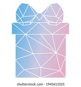 Vector abstract polygonal geometric Christmas symbol.
