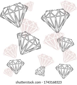 Vector abstract polygonal geometric diamond rock 
