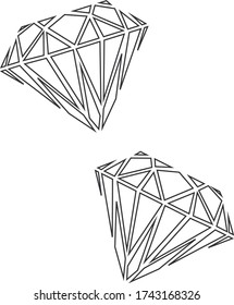 Abstraktes polygonales geometrisches Diamantgestein 