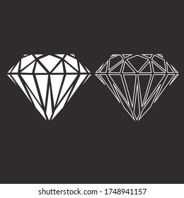 Vector abstract polygonal geometric abstract diamond rocks