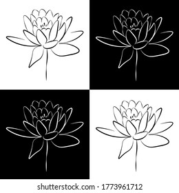 Vector abstract polygonal geometric abstract flower