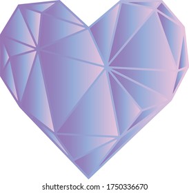 Vector abstract polygonal geometric abstract heart